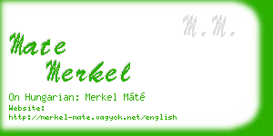 mate merkel business card