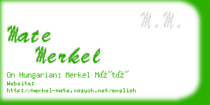 mate merkel business card